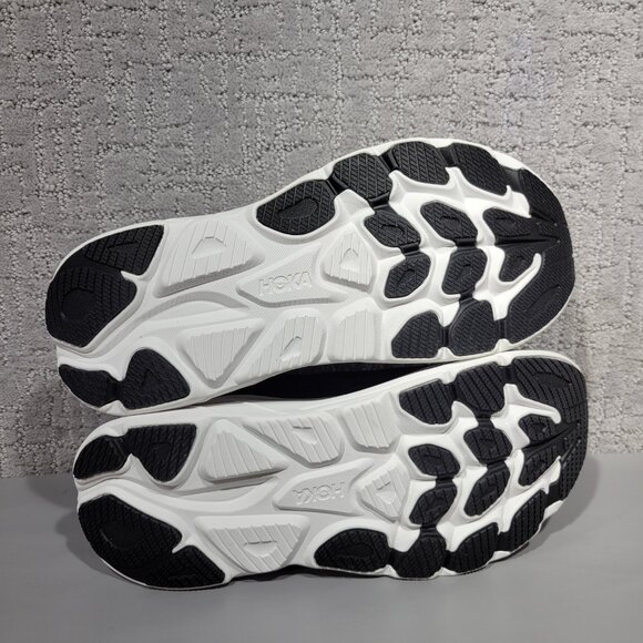 Hoka One One Clifton Wide 10 Men's Size US 10.5 2E Black White Athletic Sneakers - Picture 11 of 12